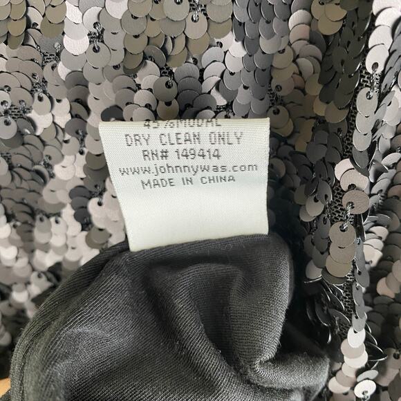 NWT Johnny Was Etta Sequin Cami Size XS Black Top - Picture 12 of 14